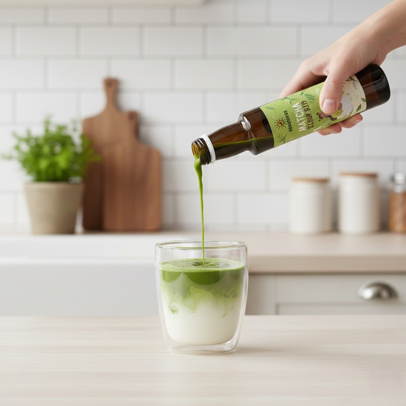 Matcha sirup – príprava matcha latté a dezertov