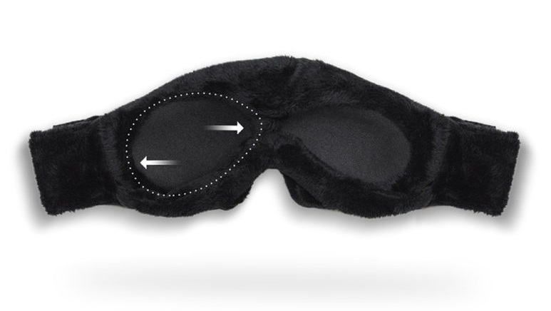 Cabeau Midnight Magic Černá maska na spaní výřezy na oči