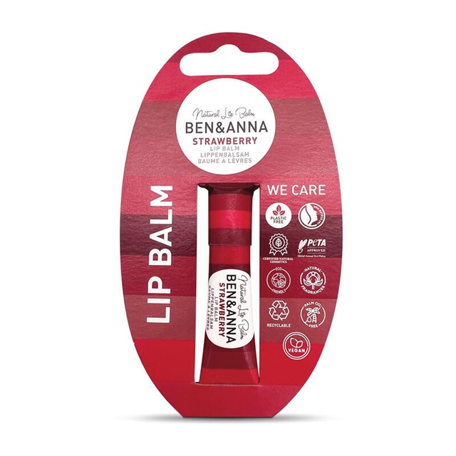 Natürliche Zusammensetzung des Erdbeer-Lippenbalsams