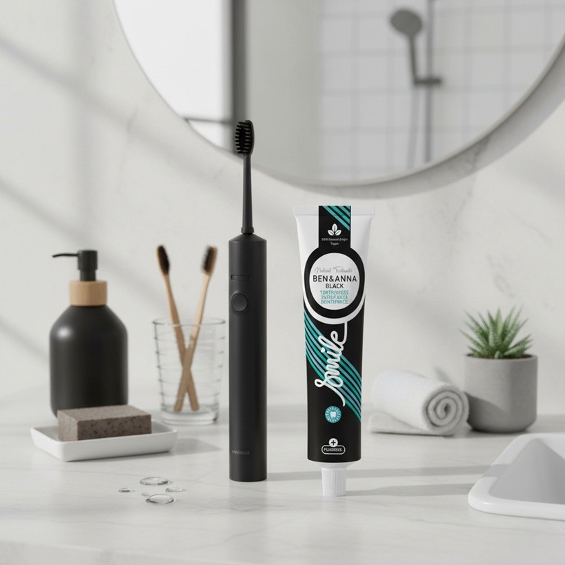 Ben & Anna čierna zubná pasta v hliníkovej tube
