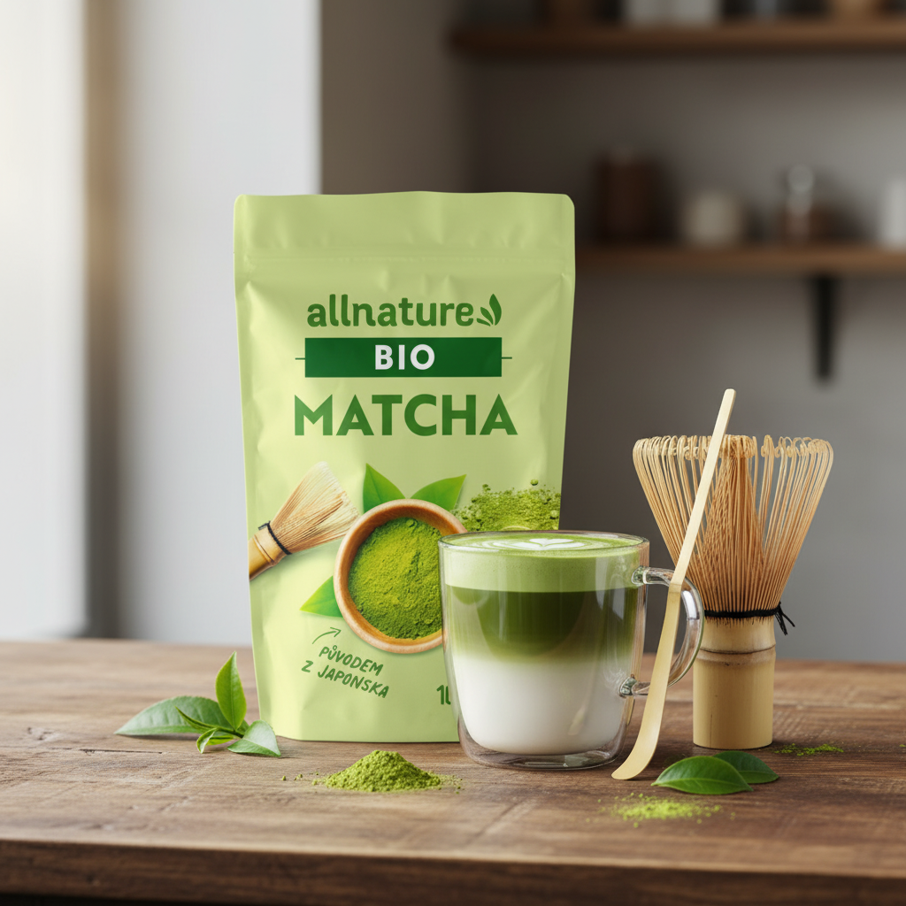 Premium-Set Allnature Matcha Tea BIO mit Besen und Löffel