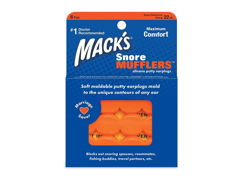 Špunty proti chrápání Mack's Snore Mufflers 6 párů