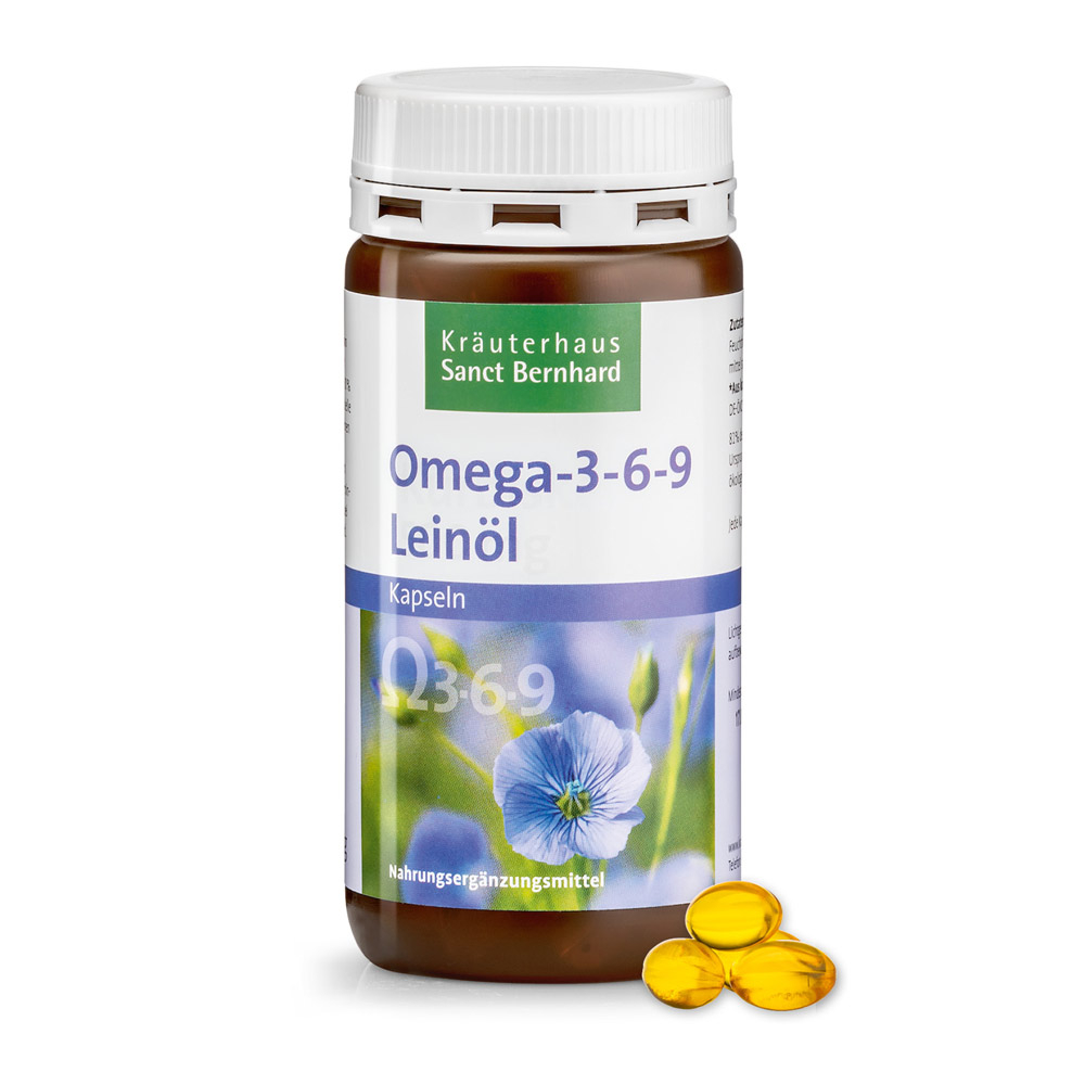 Kapsle lněného oleje Omega-3-6-9 pro zdraví srdce
