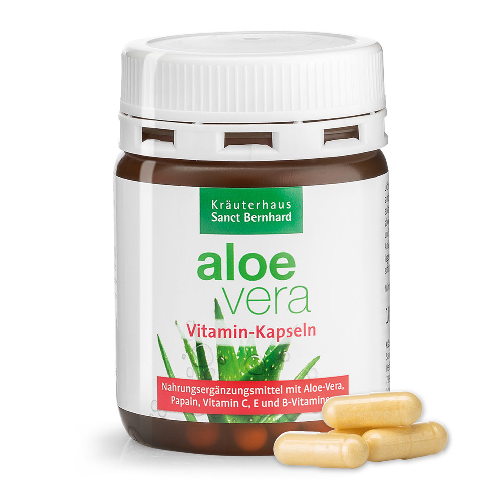 Aloe Vera vitaminové kapsle s přírodními vitamíny a extraktem z Aloe Vera